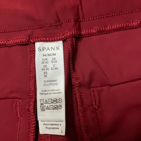 Spanx Sunshine Shorts, 6" Dark Cherry Medium - Picture 3 of 5